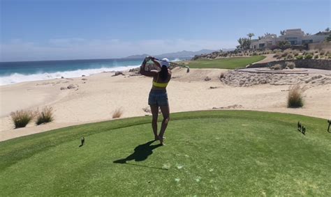 Danica Patricks Bikini Barefoot Golf Swing