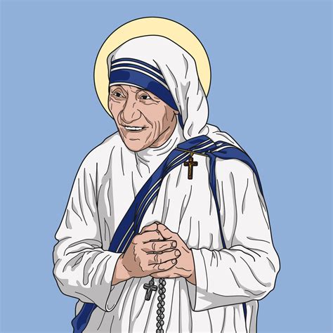 Saint Mother Teresa of Calcutta Colored Vector Illustration 11167763 ...