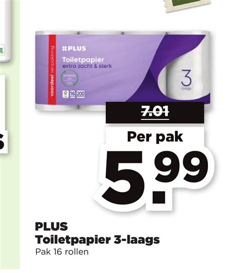 Toiletpapier 3 Laags Pak 16 Rollen Aanbieding Bij PLUS