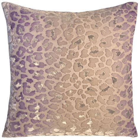 Kevin O Brien Studio Leopard Velvet Pillow In Our Iris Colorway