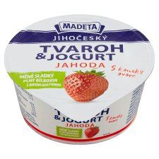 Madeta South Bohemian Cottage Cheese Yogurt Strawberry 135g Tesco