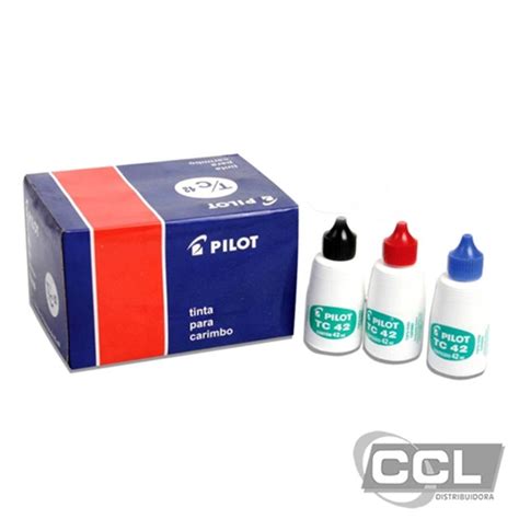 Tinta Para Carimbo 42ml Azul Pilot CCL Distribuidora