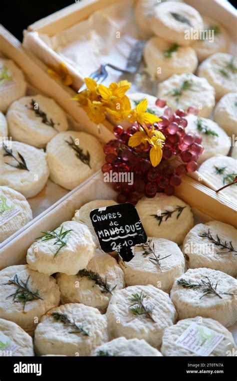 Goat Cheese At A Market In Place Richelme In Vieil Aix The Old Quarter