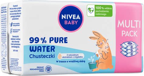 NIVEA BABY chusteczki nawilżające 99 pure water 3x57 szt Drogeria