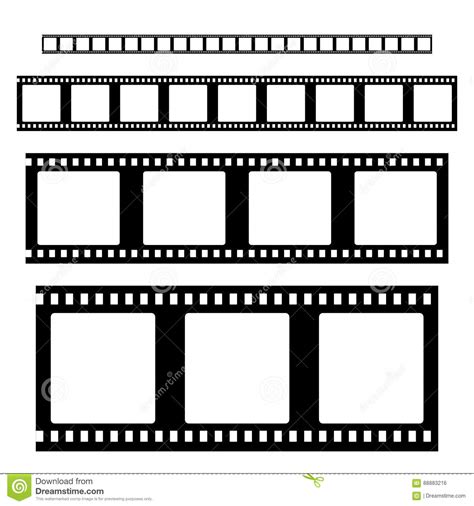 Filmstrip Set Vector Stock Vector Illustration Of Movie 88883216