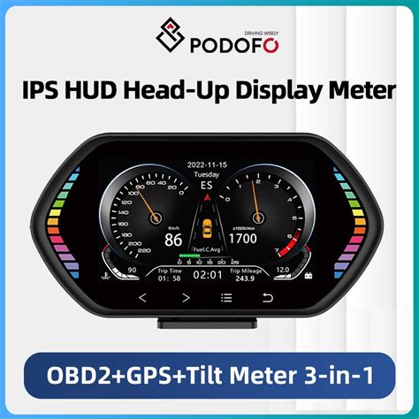 PodoNuremberg HUD OBD2 Compteur De Vitesse Num Rique De Voiture Tachym