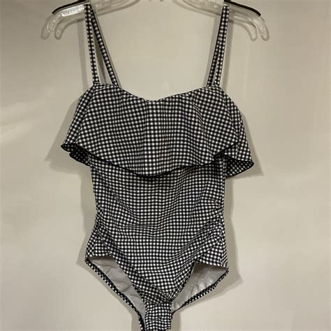 Kona Sol Medium Ruffle Multi-way Strap Padded Check O… - Gem