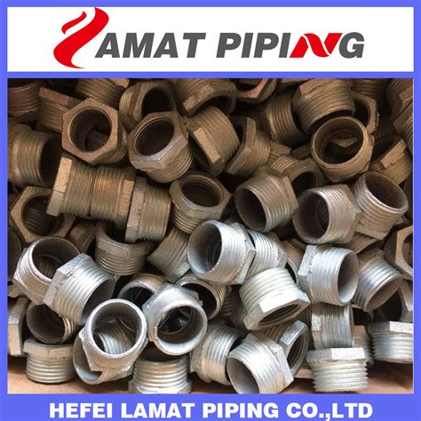 Ul Fm Hot Dipped Galvanized Malleable Iron Pipe Fitting Hexagon Bushing Malleable Cast Iron