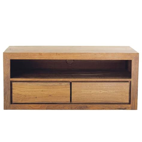 Meuble TV En Bois De Sheesham Massif L 116 Cm Stockholm Maisons Du Monde