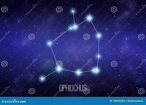 Ophiuchus Zodiac Sign Constellation Vector Illustration | CartoonDealer ...