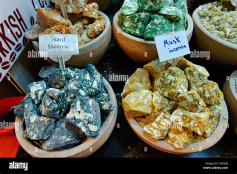 Frankincense Incense At The Bazaar Souk Jerusalem Israel Middle