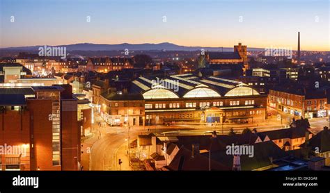 Carlisle City Centre At Night Including Debenhams The Market Hall And