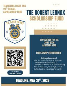 teamsters local   annual scholarship fund