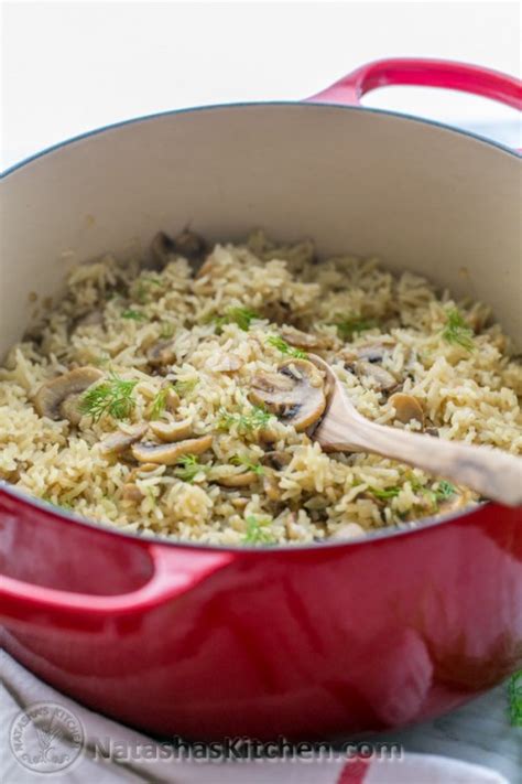 Mushroom Rice Pilaf A One Pot Meal Natashaskitchen