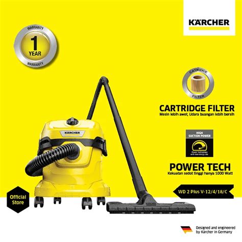 Jual Karcher Wd 2 Plus V 12 4 18 C Eu Vacuum Cleaner Wet And Dry Shopee Indonesia