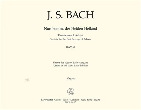 Gelobet Seist Du Jesu Christ BWV 91 Von Johann Sebastian Bach Im