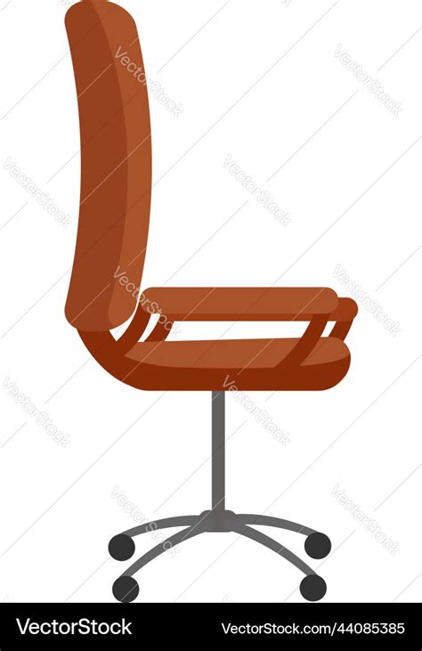 Office Desk Chair Icon Cartoon Side Back Vector Image