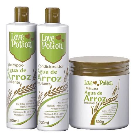 Kit Para Hidratação Profunda Capilar Água De Arroz Love Potion Kit