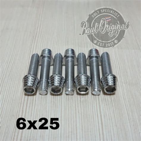 Jual Baut Probolt Kerucut Silver X Drat Panjang Cm Heng