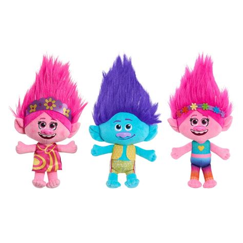 Dreamworks Trollstopia Small Plush 3 Pack Pop Medley Poppy Grand Finale Poppy And Branch