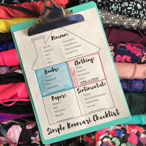 Free Konmari Printable Checklist Lets Live And Learn