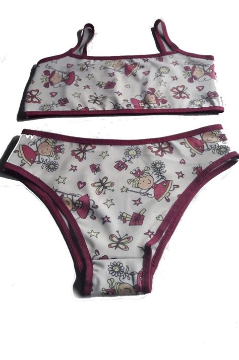 Conjunto Tanga E Top Lingerie Menina Moça Infantil S Bojo Frete grátis