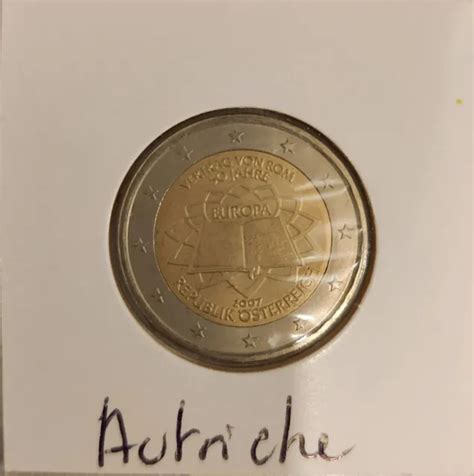 PIÈCE DE 2 Euros Commémorative 2007 Autriche Traité de Rome EUR 4