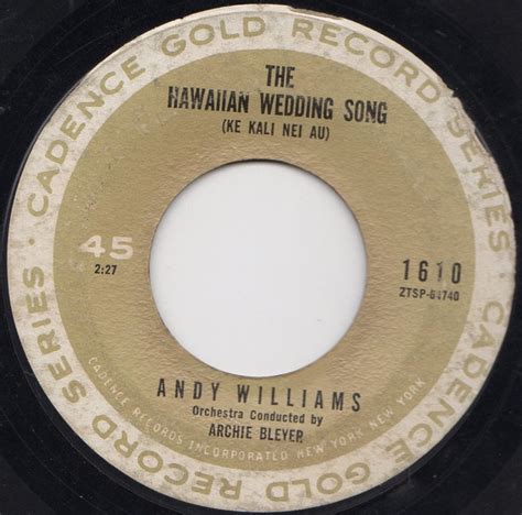 Andy Williams - The Hawaiian Wedding Song (Vinyl) | Discogs