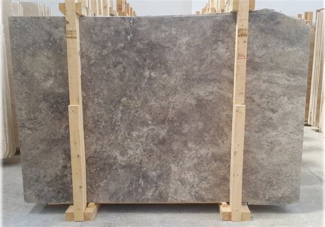 Silver Travertine Slab Cross Cut Cem Marble Turkish Marble And