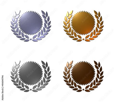 Medals Bronze Silver Gold Platinum Icon Set Stock Illustration - Clip Art Library