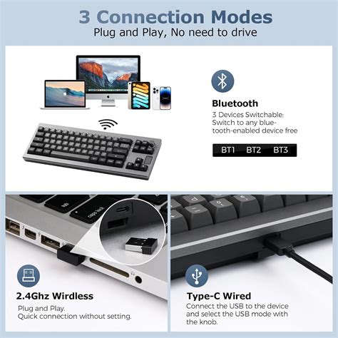 EPOMAKER Shadow X Gasket Mechanical Keyboard Hot Swap 2 4ghz Bluetooth USB C Wired Wireless