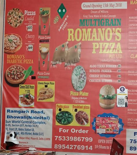 Menu At Romano S Pizza Bhowali Sukha