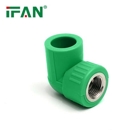 Ifan Green PPR Plastic Pipe Fittings PPR Female Brass Elbow For Water