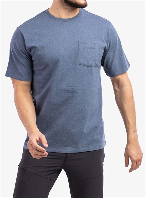 Koszulka Patagonia Line Logo Ridge Pocket Responsibili Tee Grey