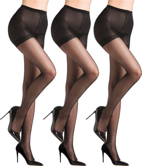 Wakuna Pairs Sheer Tights For Women D Pantyhose Control Top