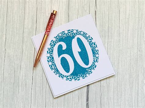 60th Birthday Card Svg Birthday Celebrations Anniversary Etsy Australia