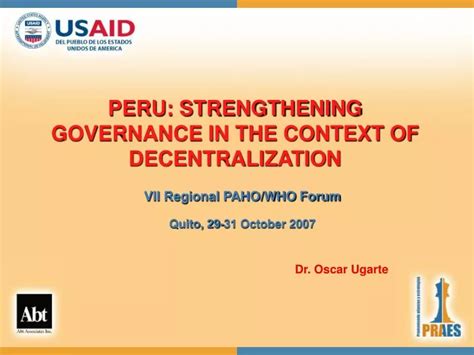 Ppt Peru Strengthening Governance In The Context Of Decentralization