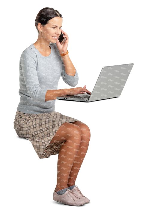 Woman Sitting At An Office Desk And Working With A Computer Vishopper