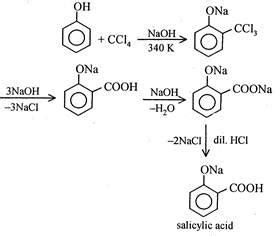 Reaction Of Phenol With CCl4 And NaOH Followed By Hydrolysis Is Likely