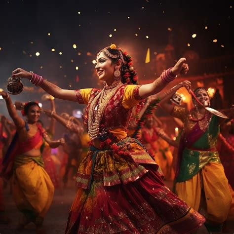 Dandiya Festival Dandiya Raas Dandiya Navratri Immagini Navratri