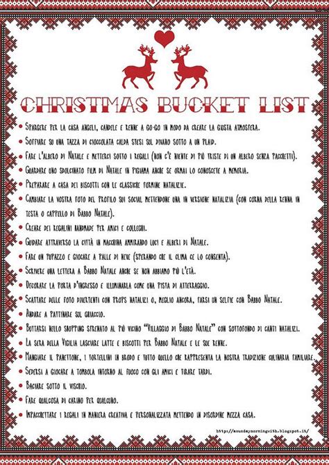 Christmas Printable Bucket List Tazze Di Cioccolato Cioccolata Calda