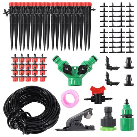 M M Diy Drip Irrigation System Adjustable Hole Red Dripper Kit