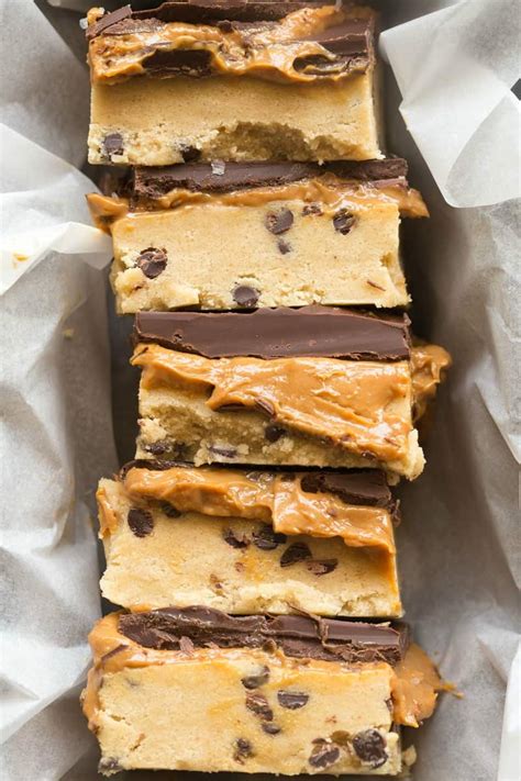 No Bake Caramel Cookie Dough Bars The Big Mans World