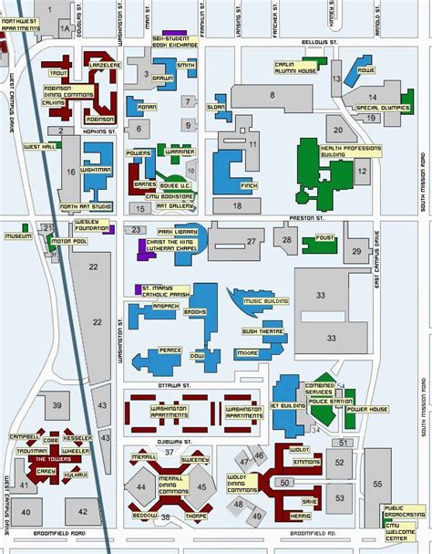 Umich Central Campus Map