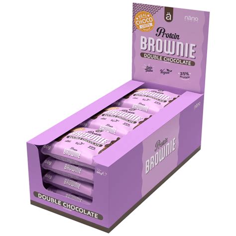 Protein Brownie Double Chocolate 60g Från Näno Supps