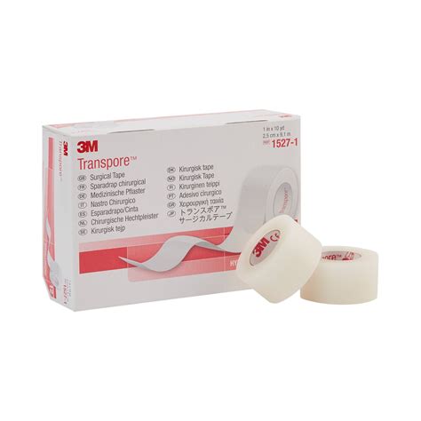 M Transpore Medical Tape X Yd Box Rolls Box