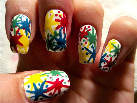 Paint Splatter Nail Art Inspired By Cutepolish Nail Art Inspiration Splatter Nails Nail Art