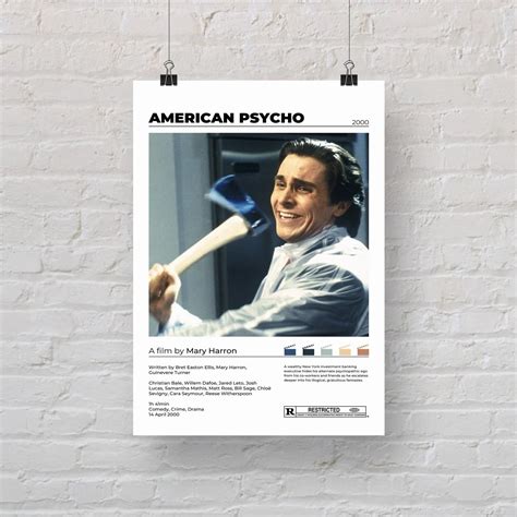 American Psycho Axe Minimalist Movie Poster – Aesthetic Wall Decor