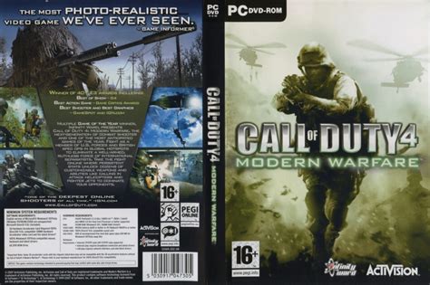 Call of Duty 4: Modern Warfare dvd cover (2007) PC