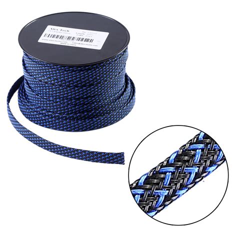 Ft Inch Flexo Pet Expandable Braided Sleeving Blackblue